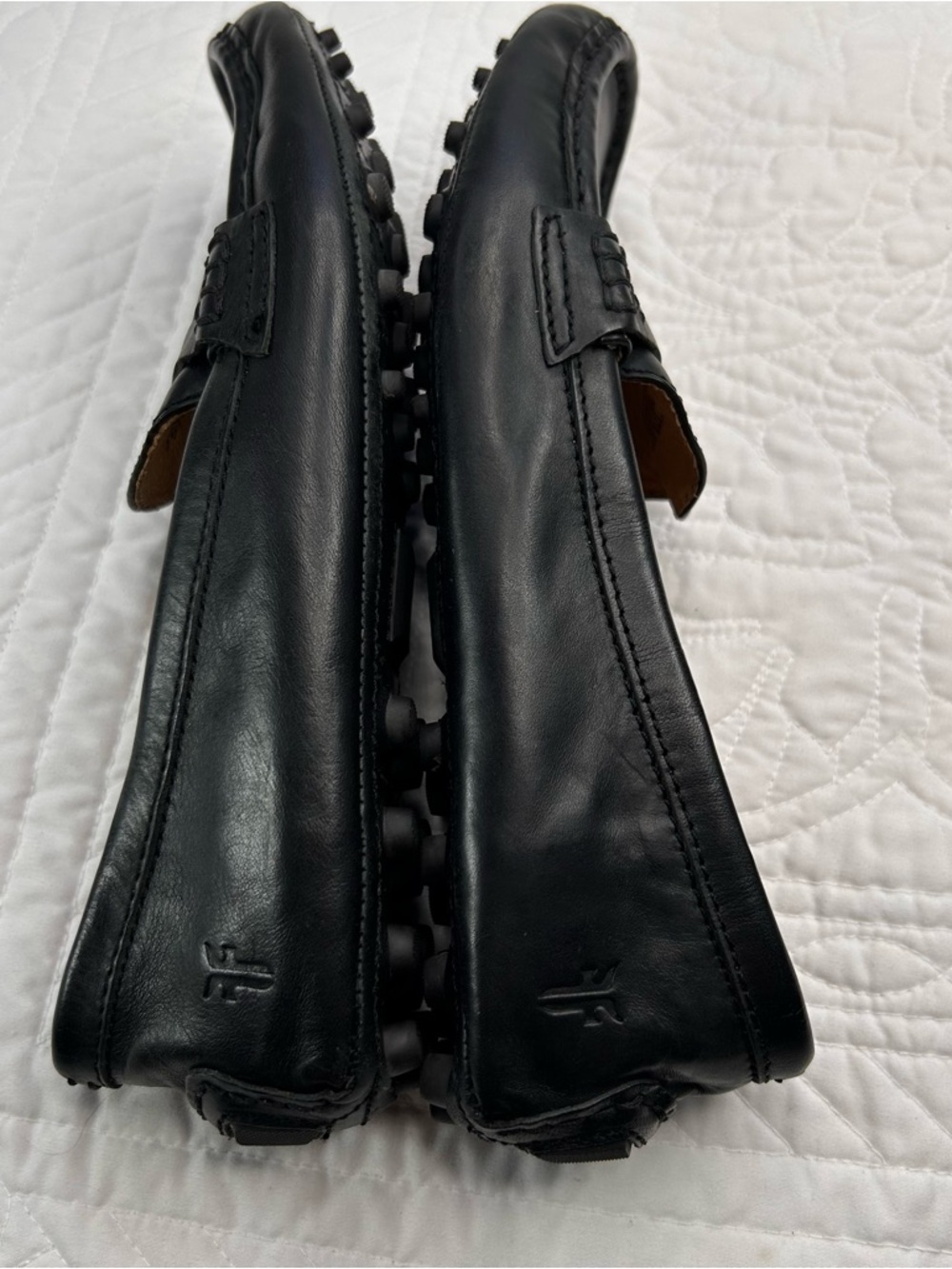 FRYE •8.5• Rebecca Black Leather Penny Loafer - Picture 7 of 8